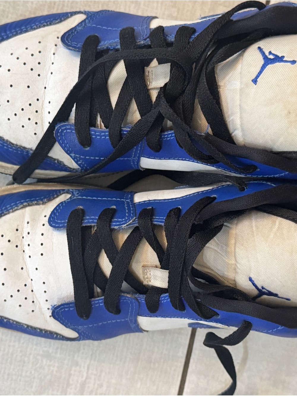 Nike Jordans Kids Blue and White Basketball Sneakers